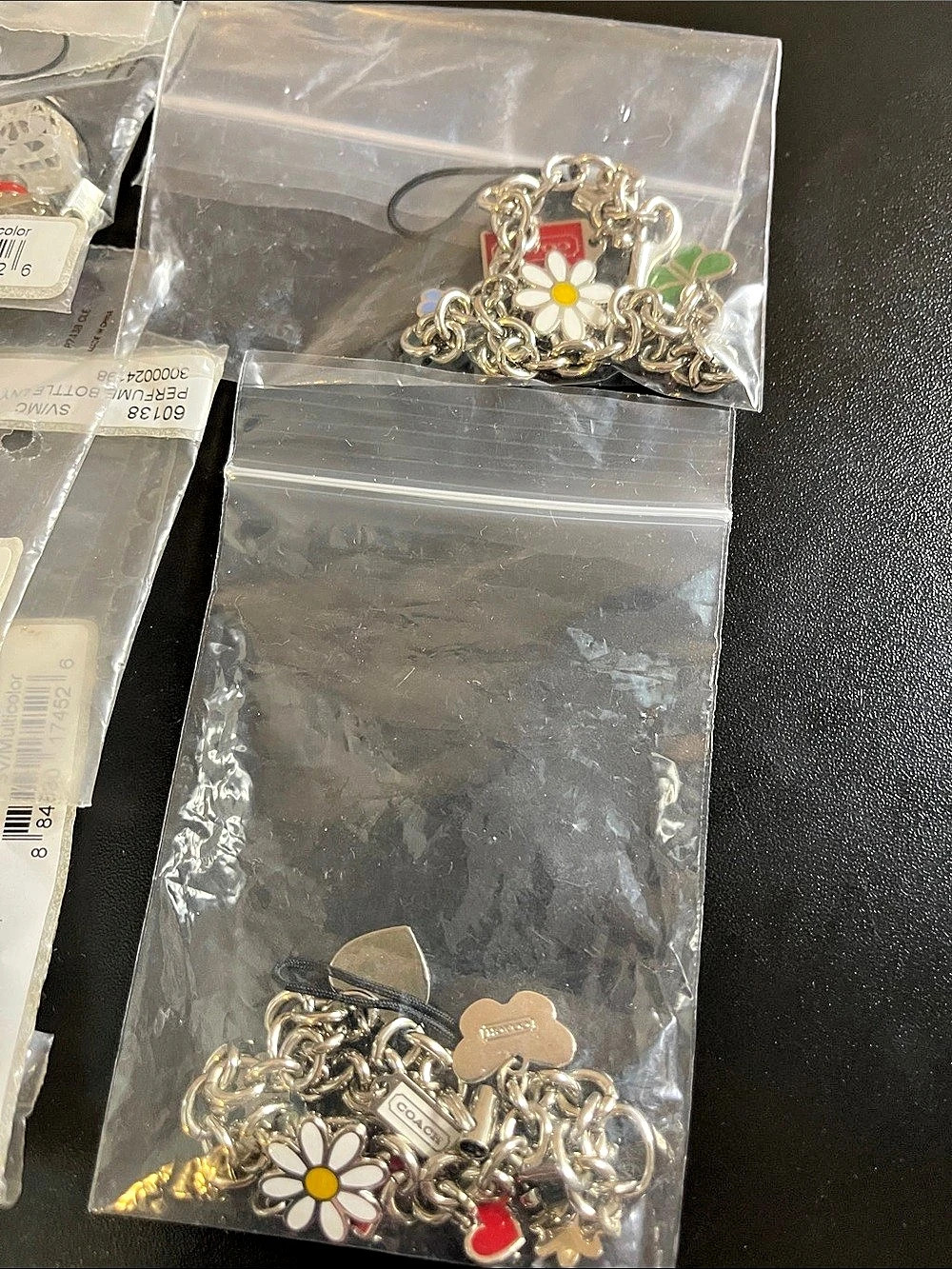 10 Coach Charm lanyards Set Silver Multicolor